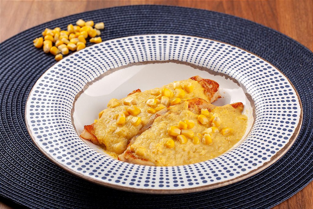 Filé de frango grelhado com creme de milho congelado 200g